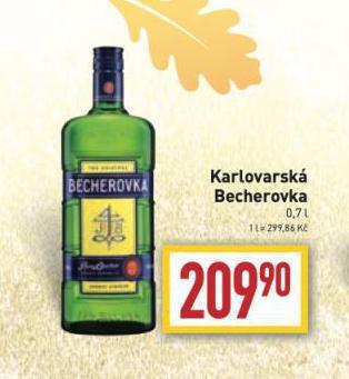 Billa Karlovarská becherovka nabídka