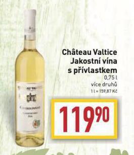Billa Chateau valtice nabídka
