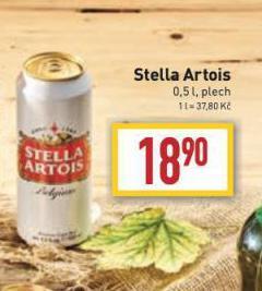 Billa Pivo stella artois nabídka