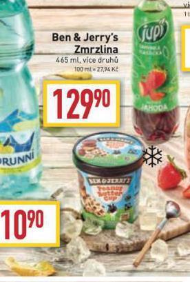 Billa Zmrzlina ben & jerry's nabídka