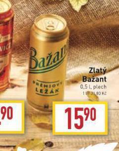 Billa Pivo zlatý bažant nabídka