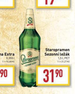 Billa Pivo staropramen nabídka