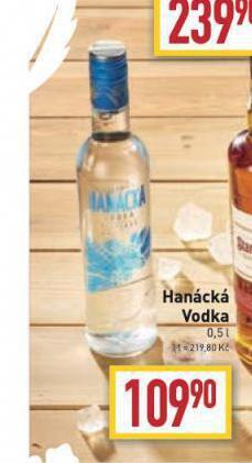 Billa Hanácká vodka nabídka
