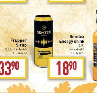 Billa Semtex energy drink nabídka