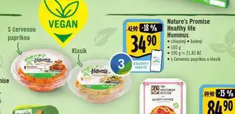 Jip Healthy life hummus klasik nabídka