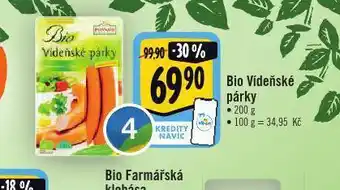 Jip Bio vídeňské párky nabídka