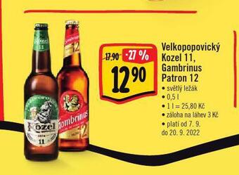 Albert Pivo velkopopovický kozel 11 nabídka