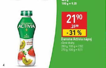 Globus Danone activia nápoj nabídka