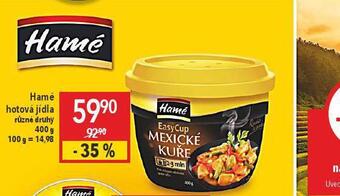 Globus Hamé hotová jídla nabídka