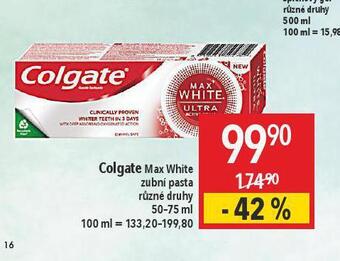 Globus Colgate max white zubní pasta nabídka
