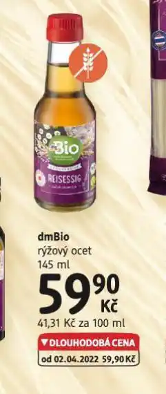 dm drogerie Dmbio rýžový ocet nabídka