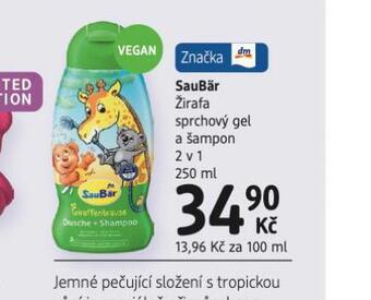 dm drogerie Saubär sprchový gel nabídka