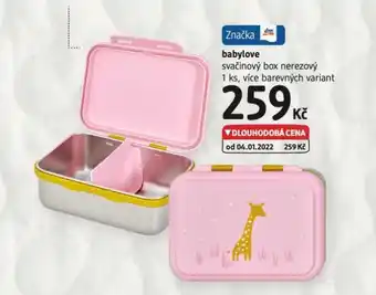 dm drogerie Babylove svačinový box nerezový nabídka