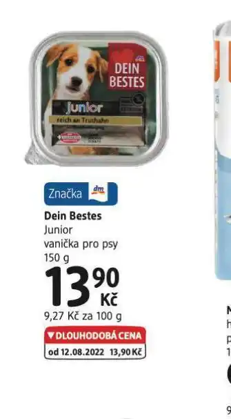 dm drogerie Dein bestes junior vanička pro psy nabídka