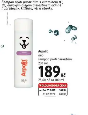 Arpalit neo šampon proti paraztům