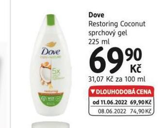 dm drogerie Dove sprchový gel nabídka
