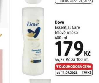dm drogerie Dove tělové mléko nabídka