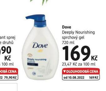 dm drogerie Dove sprchový gel nabídka