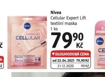 dm drogerie Nivea textiln maska nabídka