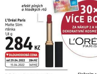dm drogerie Loreal paris rtěnka nabídka