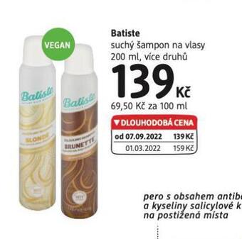 dm drogerie Batiste suchý šampon nabídka