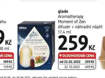 dm drogerie Glade difuzér + náhradní náplň nabídka