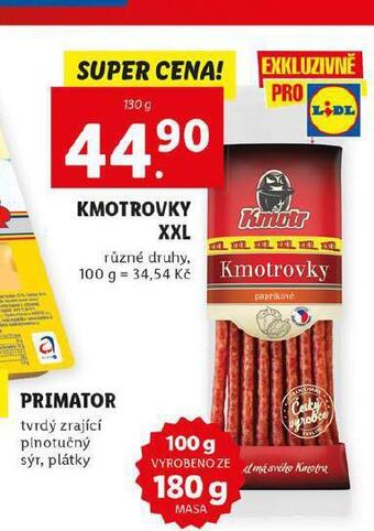 Lidl Kmotrovky nabídka