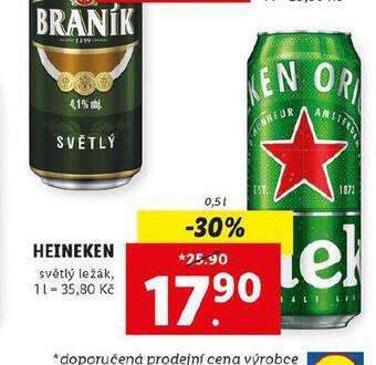 Lidl Pivo heineken nabídka