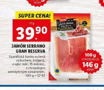 Lidl Jamón serrano nabídka