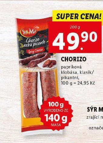 Lidl Chorizo nabídka