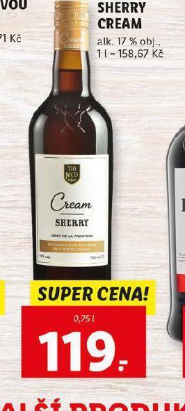 Lidl Sherry cream nabídka