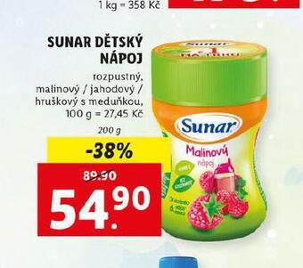Lidl Sunar dětský nápoj nabídka