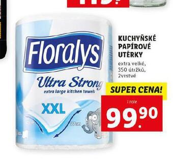Lidl Floralys kuchyňské utěrky nabídka