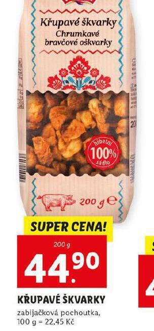 Lidl Křupavé škvarky nabídka