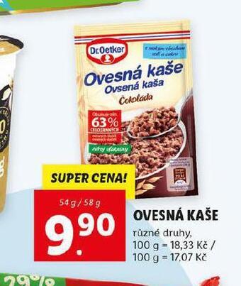 Lidl Ovesná kaše nabídka