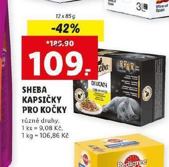 Lidl Sheba kapsičky pro kočky nabídka