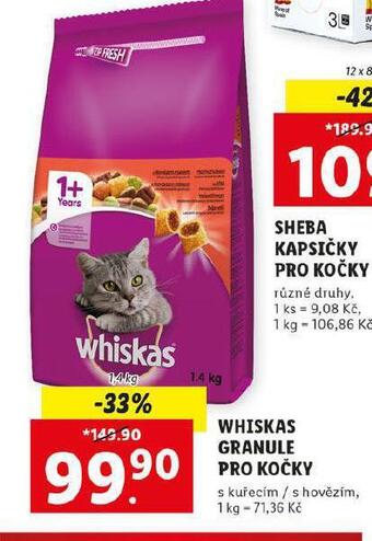Lidl Whiskas granule pro kočky nabídka