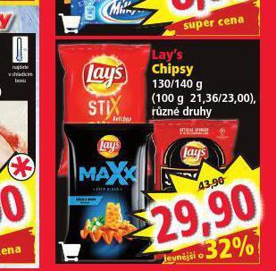 Norma Lay´s chipsy nabídka