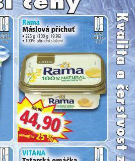Norma Rama máslová příchuť nabídka