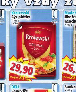 Norma Krolewski sýr plátky nabídka