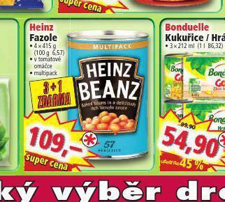 Norma Heinz fazole nabídka