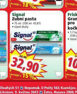 Signal zubní pasta