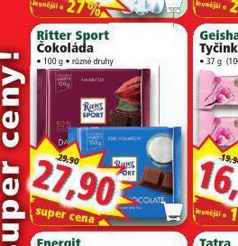 Norma Ritter sport čokoláda nabídka
