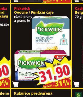 Norma Pickwick čaj nabídka