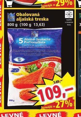 Obalovaná aljašská treska
