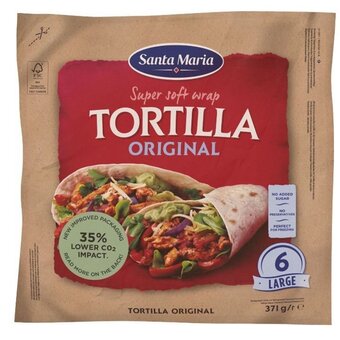 Santa maria tex mex original wrap pšeničná tortilla 24cm 6ks
