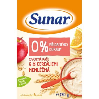 Sunar nemléčná kaše ovocná s 8 cereáliemi