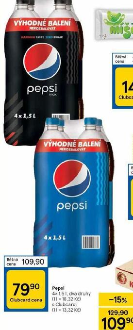 Tesco Pepsi 4pack nabídka