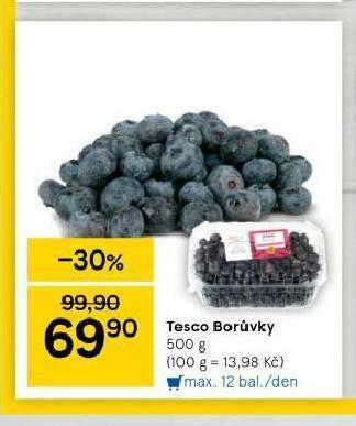 Tesco Borůvky nabídka