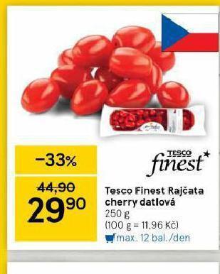 Tesco Rajčata cherry datlová nabídka
